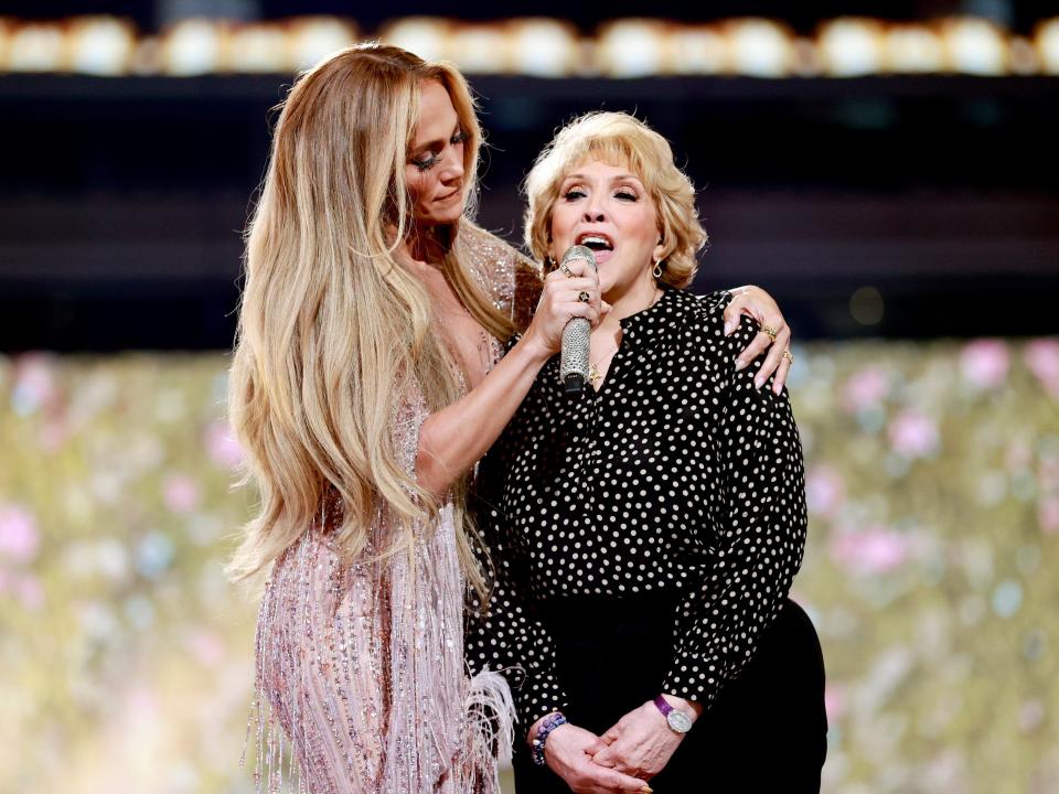 Jennifer Lopez and her mother