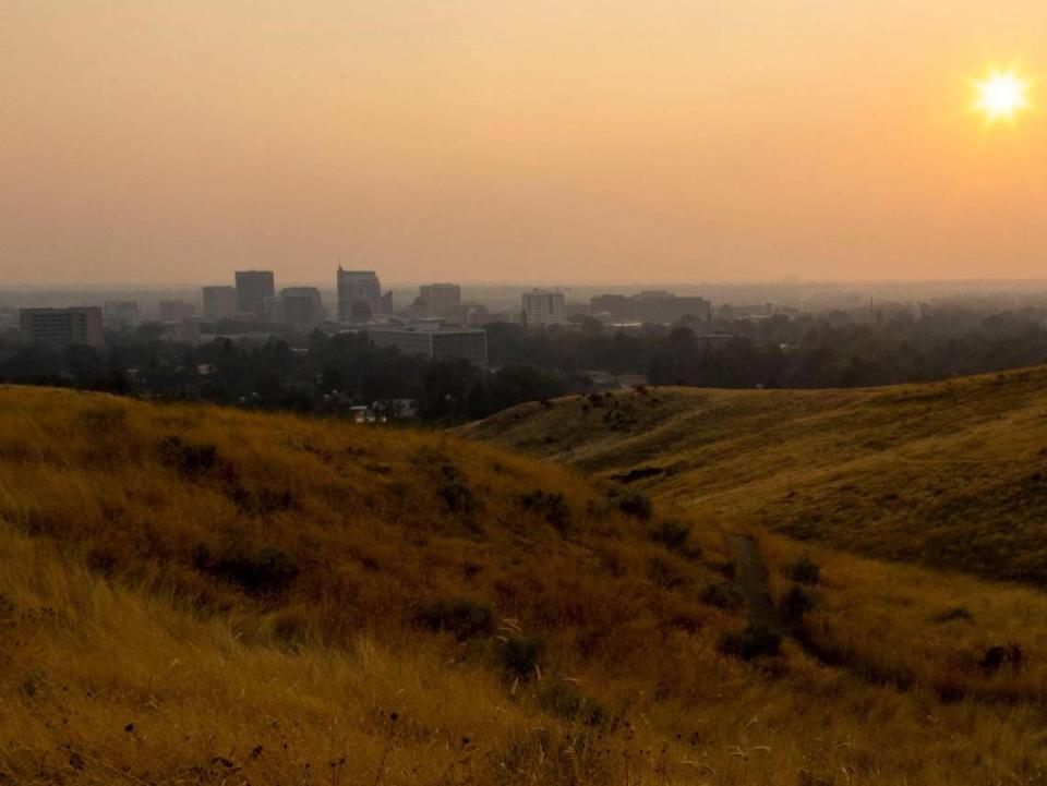 Smoke from regional wildfires blanketed Boise in September 2022.