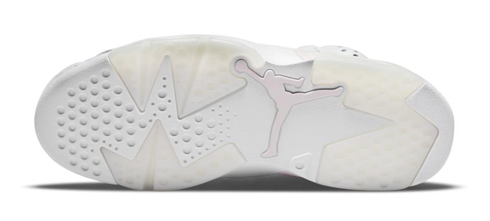 The outsole of the Air Jordan 6 Women’s “Gold Hoops.” - Credit: Courtesy of Nike