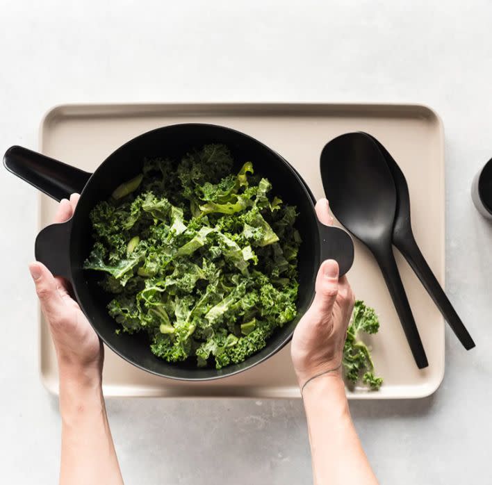 You know how a regular colander just dumps out all the water you've been using to boil? Well, this clever colander set comes with a bowl to save the water you were using &mdash; it's especially perfect for pasta and rinsing veggies.  <a href="https://fave.co/3gnhcMT" target="_blank" rel="noopener noreferrer">Find the set for $39 at Nordstrom</a>.