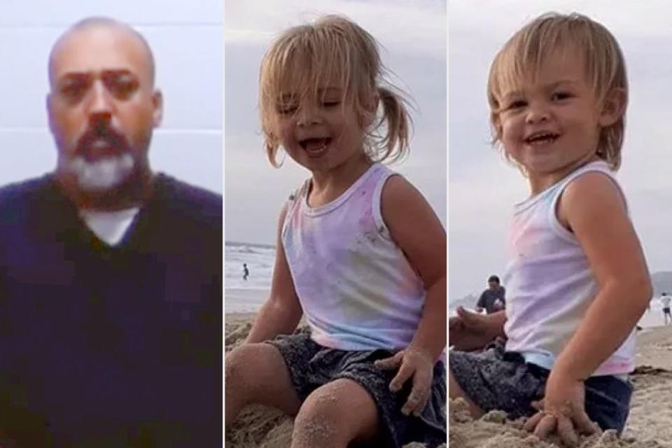 <p>cbs8sandiego/YouTube, GoFundMe</p> Robert Brians in mugshot (left) admitted to driving off a cliff with his twin girls (right) in 2020.