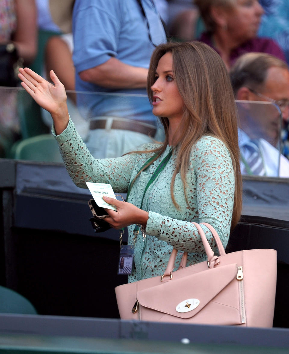 Kim Sears in the players box during day thirteen of the Wimbledon Championships at The All England Lawn Tennis and Croquet Club, Wimbledon.