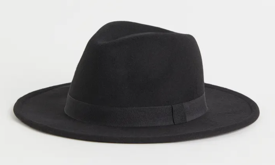 black fedora hat