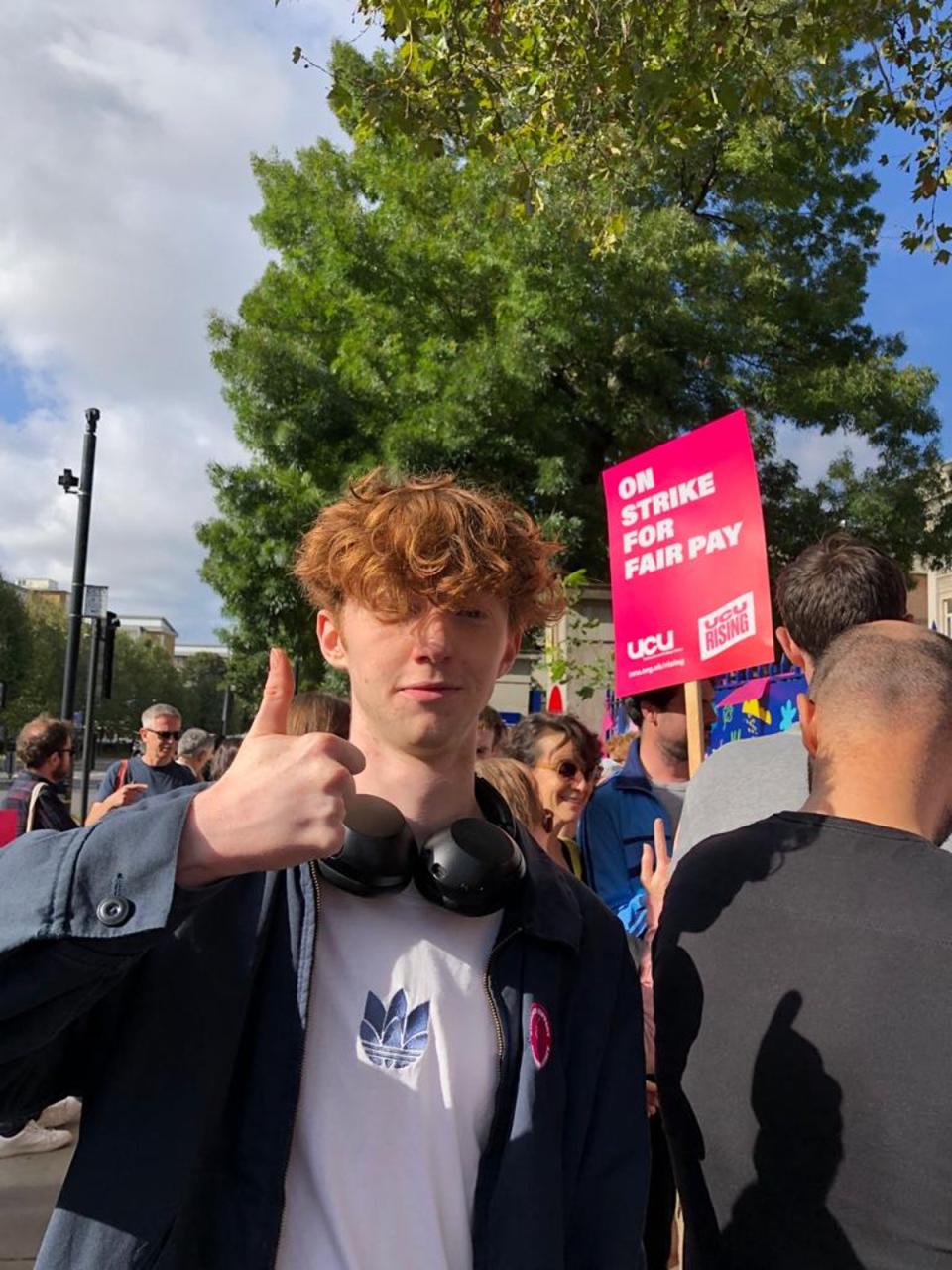 Student Rory Shears said he didn’t blame his lecturers despite cancelled classes (The Independent)