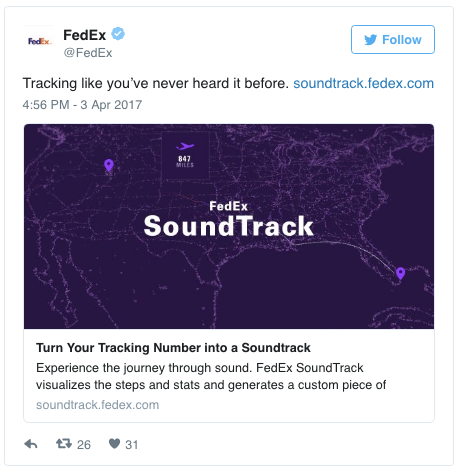 SoundTrack allows you to score your package’s shipping journey using its tracking number