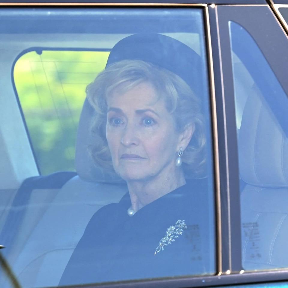 Penny Brabourne, Countess Mountbatten of Burma arrives for the funeral service - GLYN KIRK/AFP via Getty Images