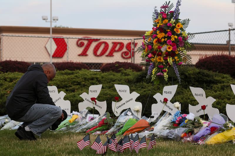 Scene of a shooting at a Tops supermarket in Buffalo, New York