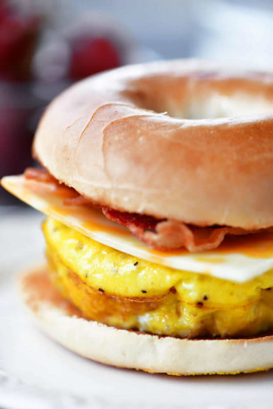 <p>TheGunnySack.com</p><p>This Bacon Egg Cheese Bagel Sandwich meal prep recipe gives you breakfast for the week!</p><p><strong>Get the recipe: <a href="https://www.thegunnysack.com/bacon-egg-cheese-bagel-sandwich-meal-prep-recipe/" rel="nofollow noopener" target="_blank" data-ylk="slk:Bacon Egg Cheese Bagel Sandwich;elm:context_link;itc:0;sec:content-canvas" class="link ">Bacon Egg Cheese Bagel Sandwich</a></strong></p>