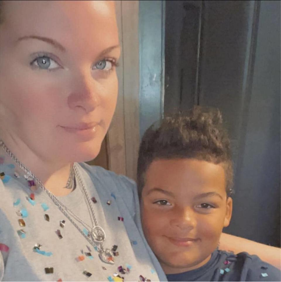 Pictured are the late 10-year-old Brandon E. Scott with his mother, Chelsea Odom. Brandon was shot and killed Monday night in the 1800 block of Roosevelt Avenue in unincorporated St. Clair County.