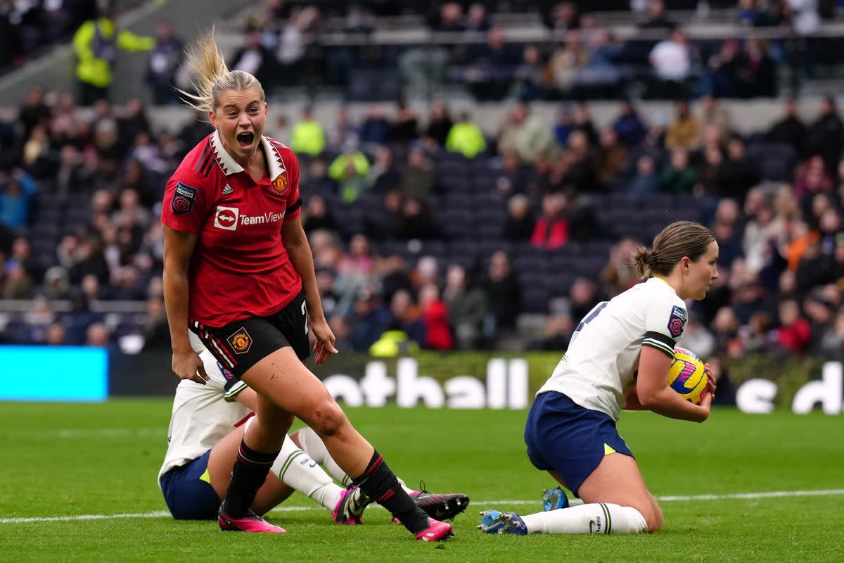 Alessia Russo (left) celebrates the winner (John Walton/PA) (PA Wire)