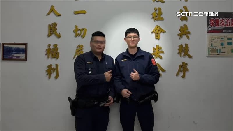 殉職勇警蘇昱鴻（右）年僅24歲，去年10月剛分發到八堵分駐所服務。