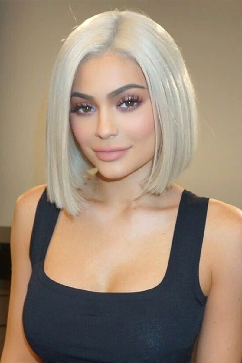 <p>A platinum blonde wig in 2016. </p>