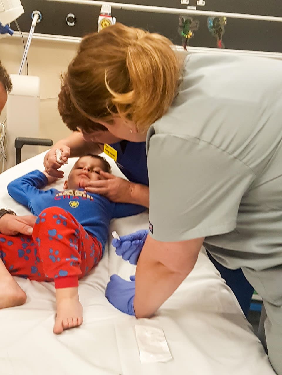 Siobhan was horrified to find her sons trapped under her overturned trolley. Photo: Caters