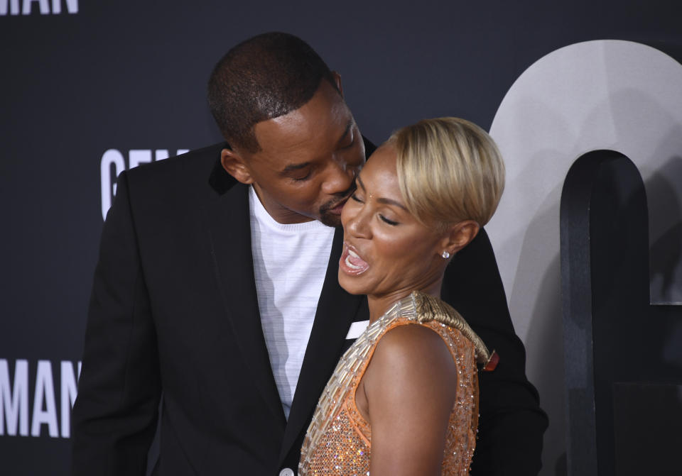 Cast member Will Smith (R) and Jada Pinkett Smith attend the premiere of "Gemini Man" at the TCL Chinese Theater on Sunday, Oct. 6, 2019, in Los Angeles. (Photo by Phil McCarten/Invision/AP)