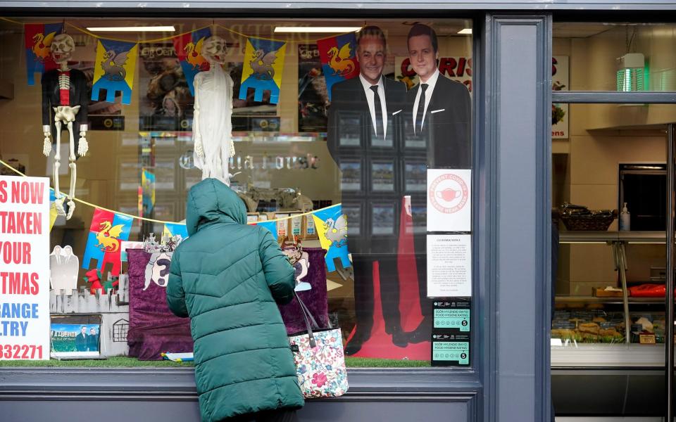Shops and businesses in Abergele have decorated their windows to welcome the cast of I'm A Celebrity... - Christopher Furlong/Getty 