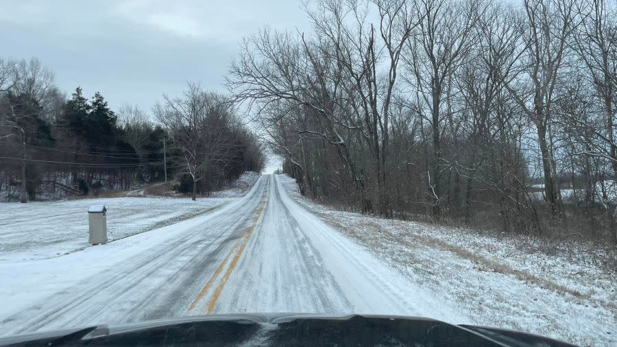 Snow in Christian County (Courtesy: Christian County Sheriff’s Office)