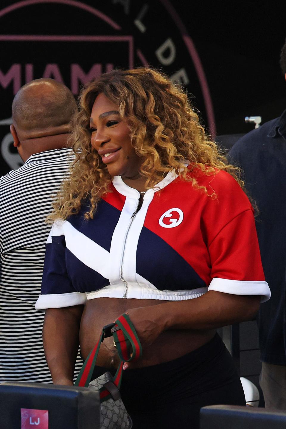 Serena Williams at Lionel Messi's first match.