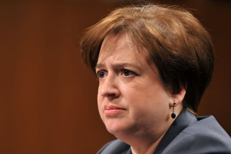 Supreme Court Justice Elena Kagan said she believed that while alternative maps have been used as a strong tool, she didn't think they were always necessary. File Photo by Kevin Dietsch/UPI
