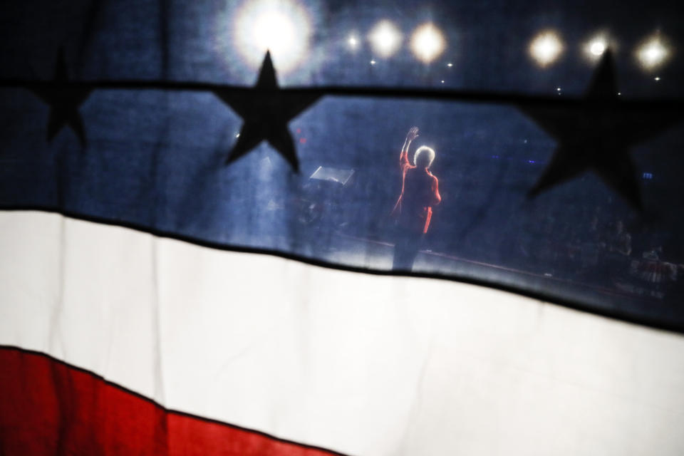 Democratic presidential candidate Sen. Elizabeth Warren, D-Mass., speaks during a campaign stop, Saturday, May 11, 2019, in Cincinnati. (AP Photo/John Minchillo)