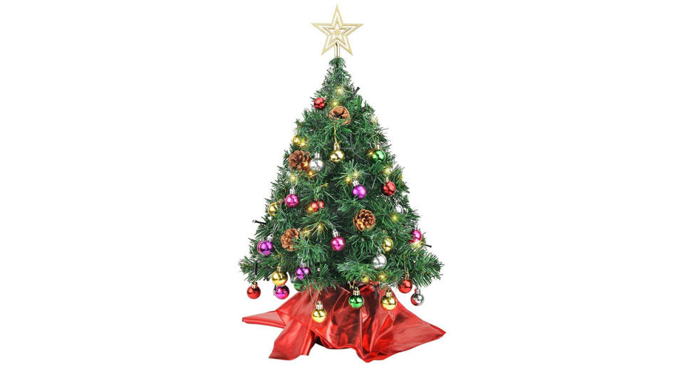 Decorated artificial Christmas tree