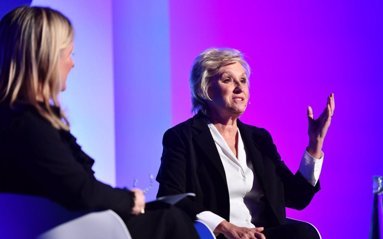 Tina Brown speaking to the Telegraph's Allison Pearson at Women Mean Business Live 2019 - PAUL GROVER FOR THO TELEGRAPH