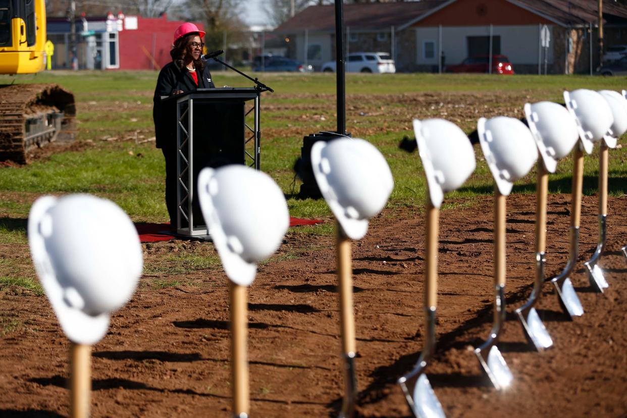 Images from the ground breaking ceremony of the new Reed Academy in north Springfield on March 27, 2024.