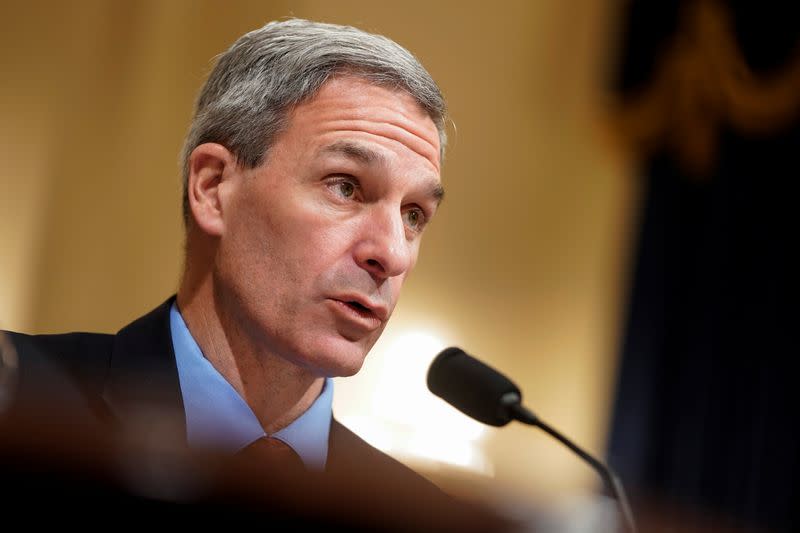 Acting Deputy Homeland Security Secretary Ken Cuccinelli testifies during a House Homeland Security Committee hearing on "Confronting the Coronavirus: The Federal Response" on Capitol Hill in Washington