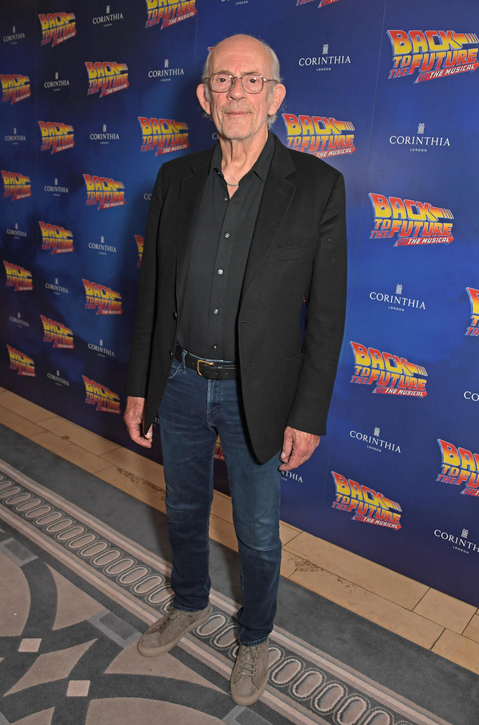 Christopher Lloyd attends a drinks reception at Corinthia London ahead of the opening night performance of "Back to the Future: The Musical"