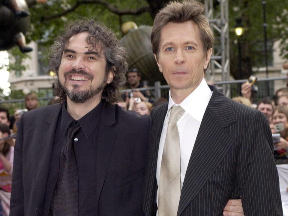 Director Alfonso Cuaron and Gary Oldman arrive for the UK premiere of Harry Potter And The Prisoner of Azkaban at the Odeon Leicester Square in Central London, the third film from author JK Rowling's series of books on the boy wizard. (