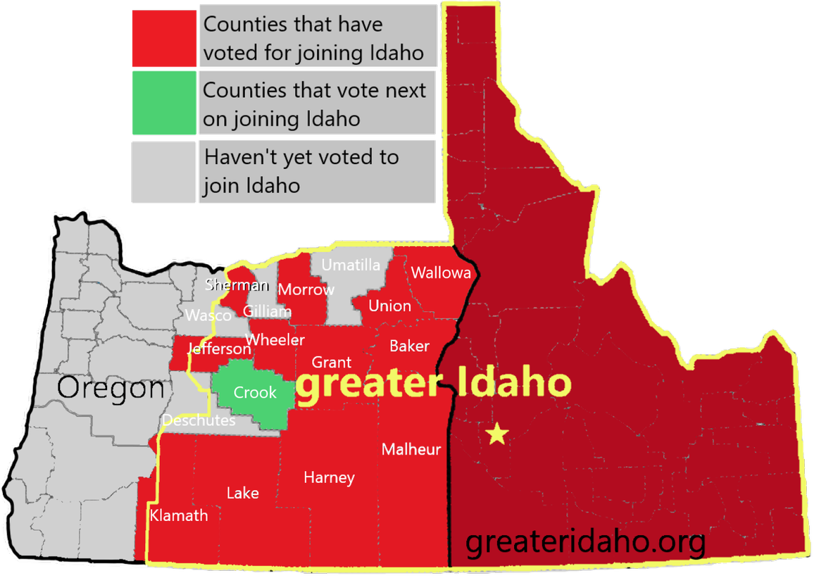 The Greater Idaho Movement claimed victory in Wallowa County after Tuesday night’s special election in Oregon. Wallowa County voted on a measure that would require county commissioners to discuss the possibility of moving the state border.