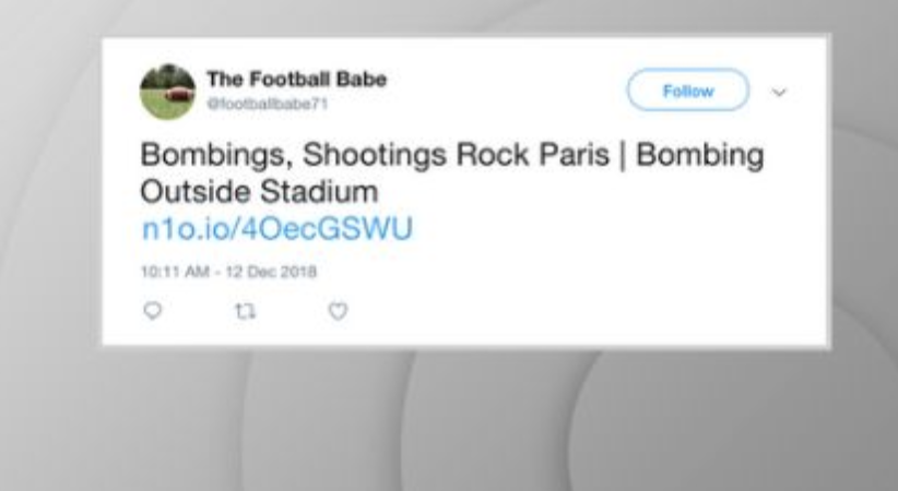 Fake Twitter account recycles old terror attacks as breaking news.