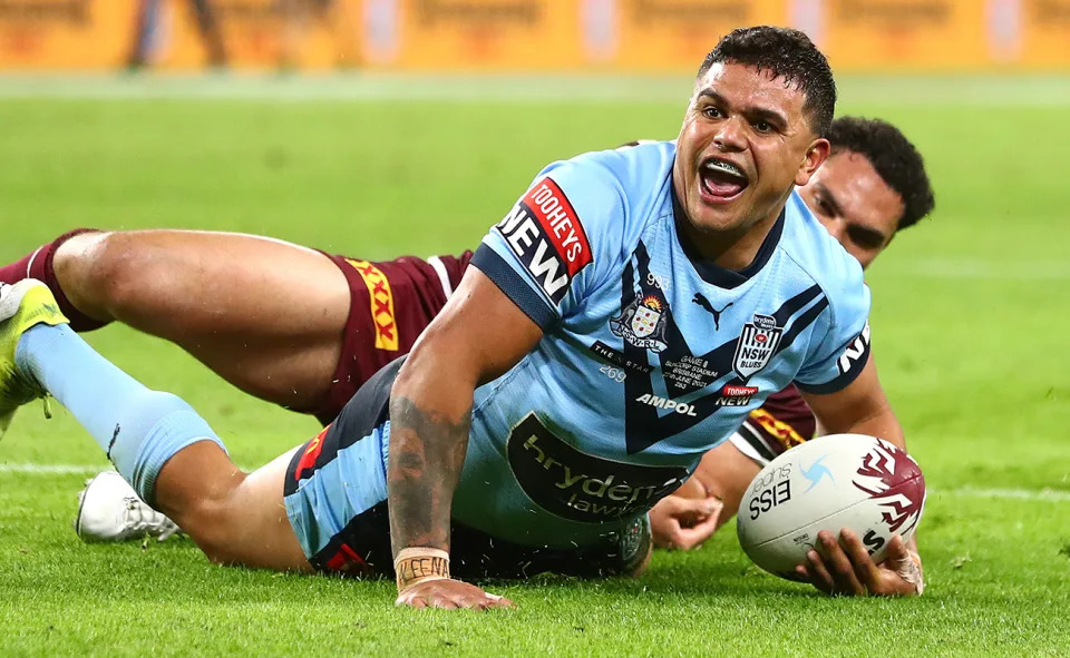 Latrell Mitchell in State of Origin in 2021.