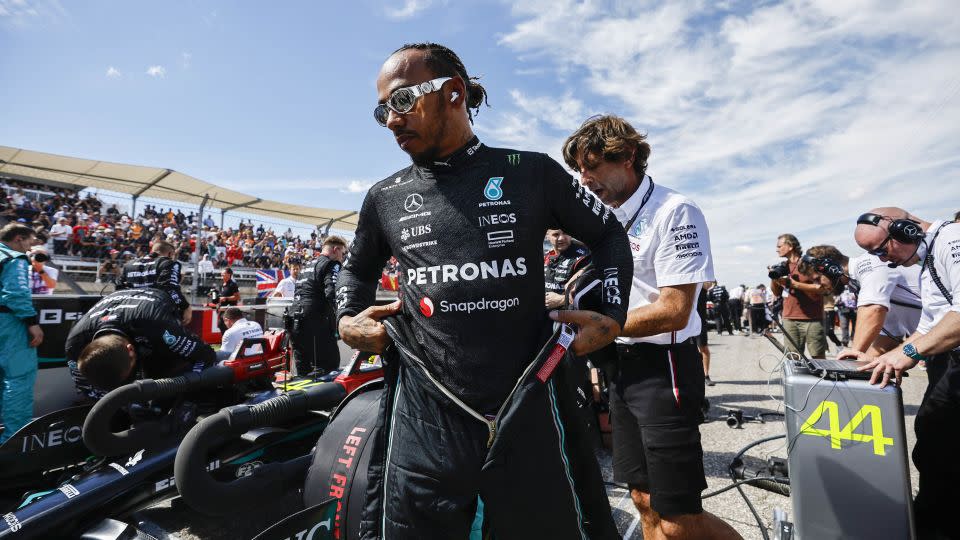 Lewis Hamilton almost notched his first win of the season on the grid, but soon after was disqualified after post-race checks. - Chris Graythen/Getty Images