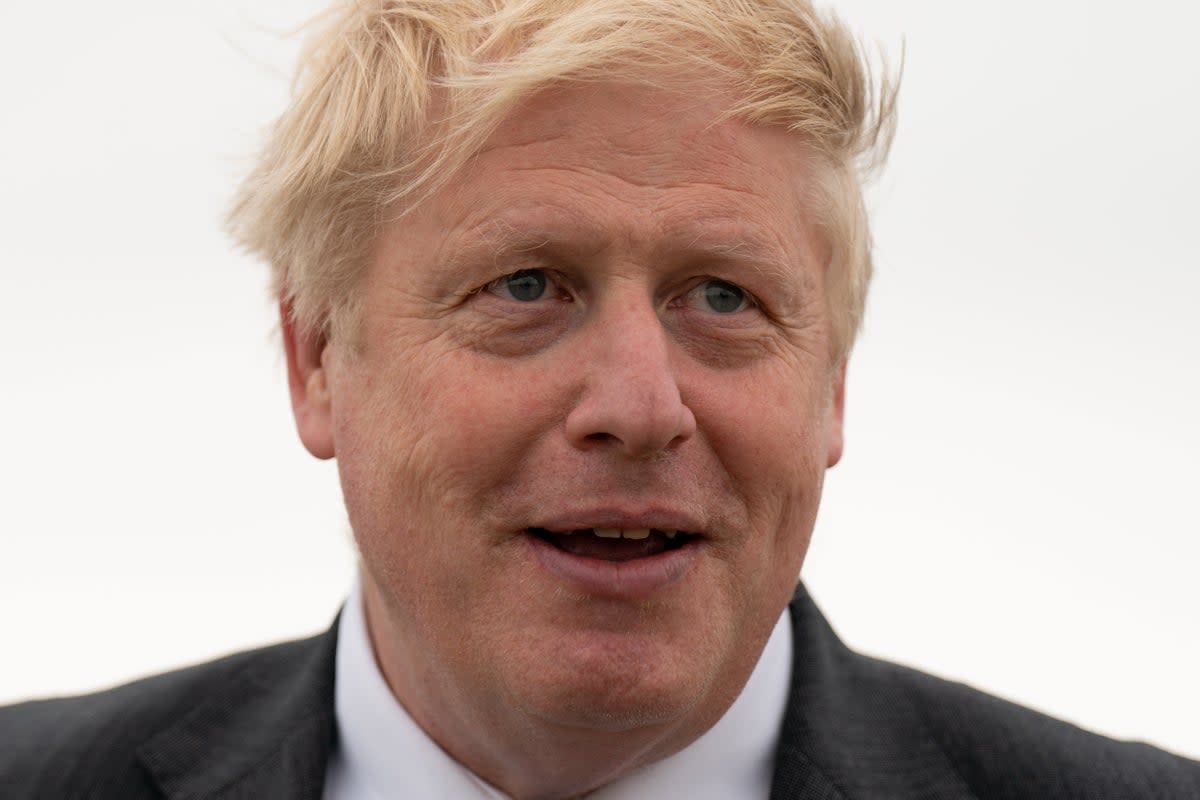 Boris Johnson blusters and bumbles about like he’s doing a bad impression of himself  (Getty)