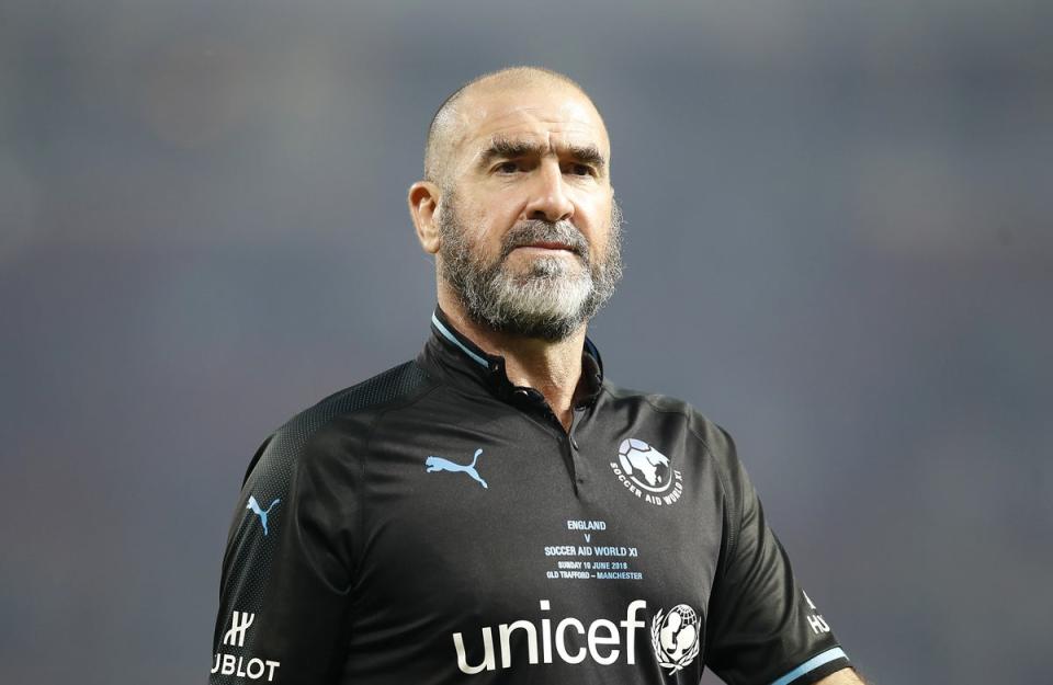 UEFA’s lawyers drew on the words of former Manchester United forward Eric Cantona, pictured, in their oral submission to the European Court of Justice (Martin Rickett/PA) (PA Archive)