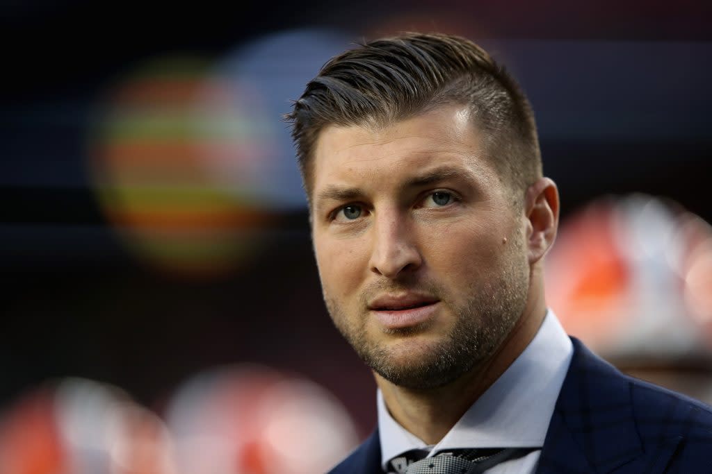 Former NFL quaterback Tim Tebow. (Photo by Sean M. Haffey/Getty Images)