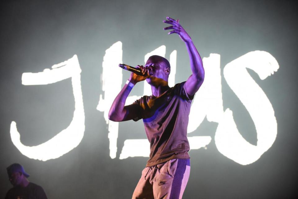 J Hus performs at the O2 Arena as part of the BBK takeover (Getty)