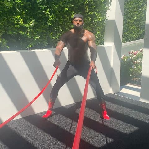 <p>James needed to get into — or really, stay in — shape for the modified NBA season. He's been showing off his workouts on Instagram. Would you expect any less from the G.O.A.T.? </p>