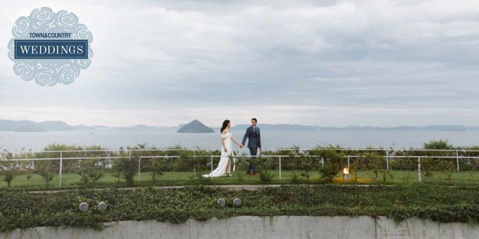 <p>A shared love of art brought Caroline Ghosn and Nicholas Flanders to Naoshima, Japan, for their wedding on July 7, 2018. Since 1987 the small island has been an art haven, thanks to a Japanese billionaire, Soichiro Fukutake, who bought part of it and commissioned architect Tadao Ando to build museums to show Fukutake’s collection of works by Monet, Kusama, Pollock, and more. <br></p>