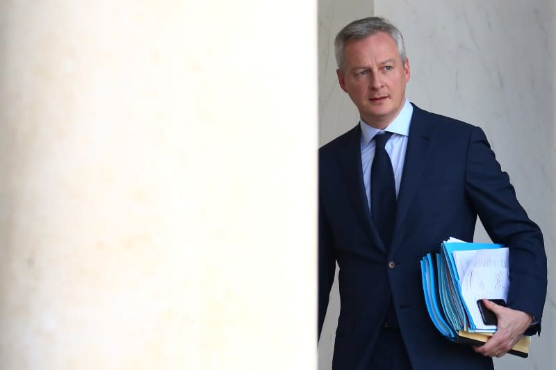 Le ministre de l'Economie et des Finances Bruno Le Maire. Le gouvernement a défendu jeudi un dialogue sans "mollesse" et démenti toute convergence des luttes sur fond de journée de mobilisation interprofessionnelle à l'appel de la CGT, notamment dans les gares, les universités et l'énergie. /Photo prise le 21 février 2018/REUTERS/Stéphane Mahé