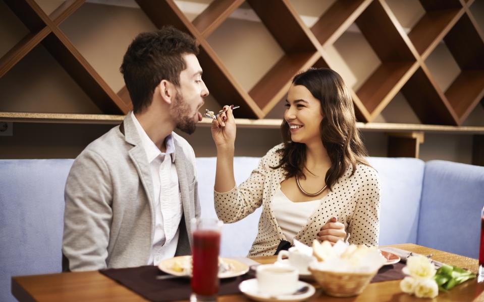 couple sharing meal