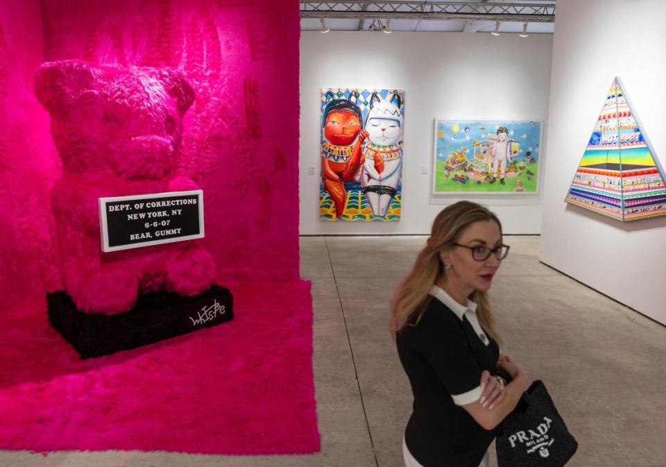 WhIsBe’s “Vandal Gummy” is on display during a VIP preview at Art Miami 2023 on Tuesday, Dec. 5, 2023, in downtown Miami, Fla. MATIAS J. OCNER/mocner@miamiherald.com