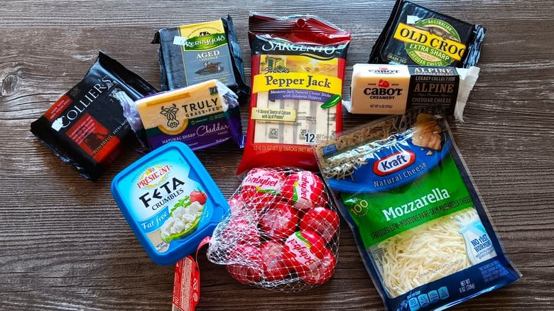 Variety of cheese brands