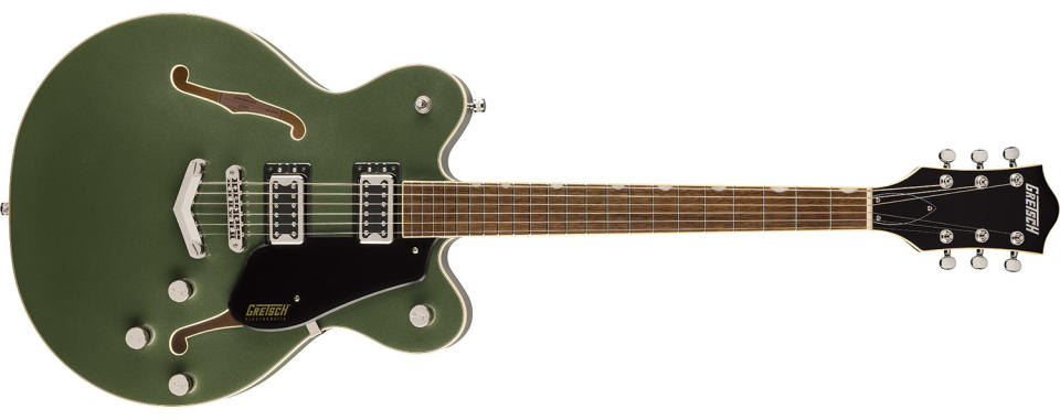 G5622 Electromatic Center Block Double-Cut with V-Stoptail Olive Metallic