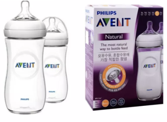 Philips Avent Natural Bottles 330ml Twin Pack. (PHOTO: Lazada Singapore)