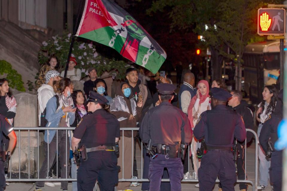 The quad was littered with tents and Palestinian flags, as well as signs demanding that the CUNY system divest from Israel in light of the ongoing war against Hamas in the Gaza Strip. William Miller