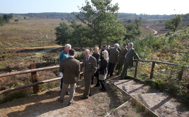 Philip visiting a conservation project