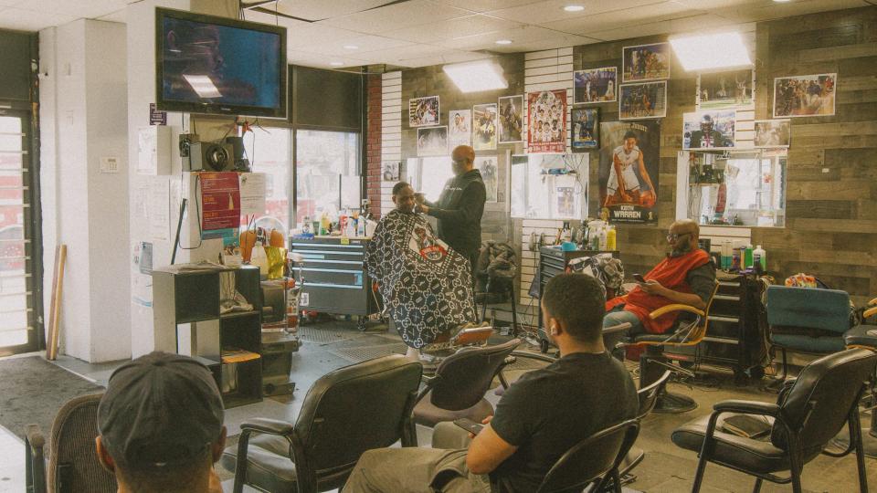 The owners of Visions Barbershop want to create a family atmosphere for their customers.
