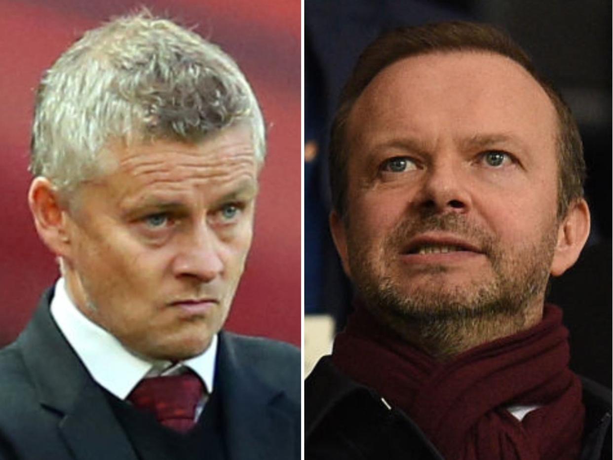 Ole Gunnar Solskjaer and Ed Woodward (Getty)