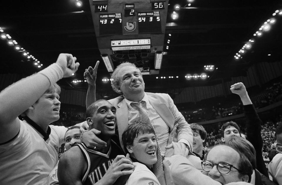 <p>Rollie Massimino (1934-2017): Hall of Fame basketball coach at Villanova, who led the Wildcats to arguably the biggest upset in college basketball history when they beat Georgetown in the 1985 national championship game. </p>